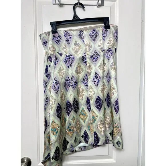 New CINQ À SEPT Luisa Silk Strapless Mini Dress in Green size 8